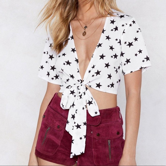 Nasty Gal Tops - Nasty Gal “Out of Space Star” Crop Top